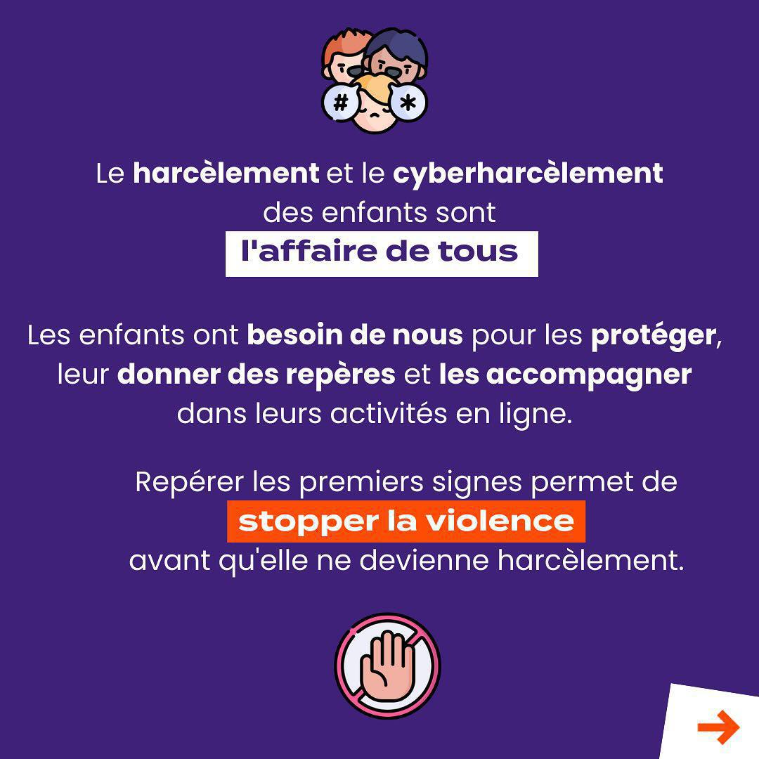 Harcèlement: notre partenaire internet sans crainte, nous alerte...