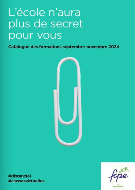 Catalogue des formations FCPE pour les parents d'élèves