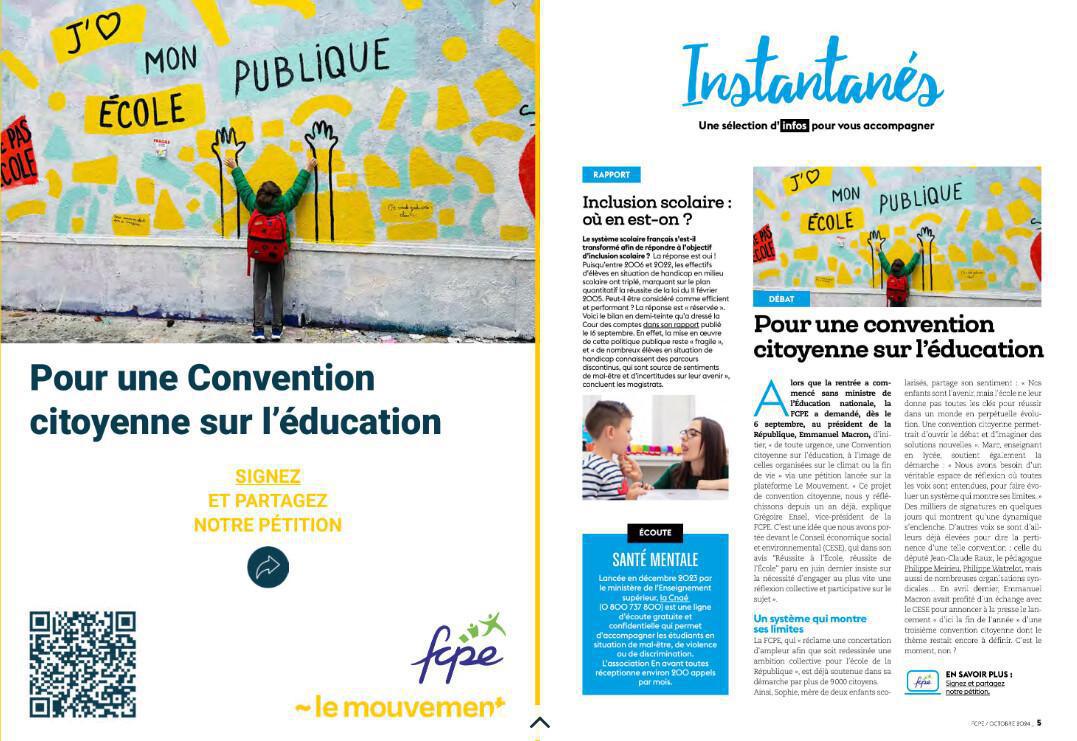 la revue des parents fcpe en accès libre!