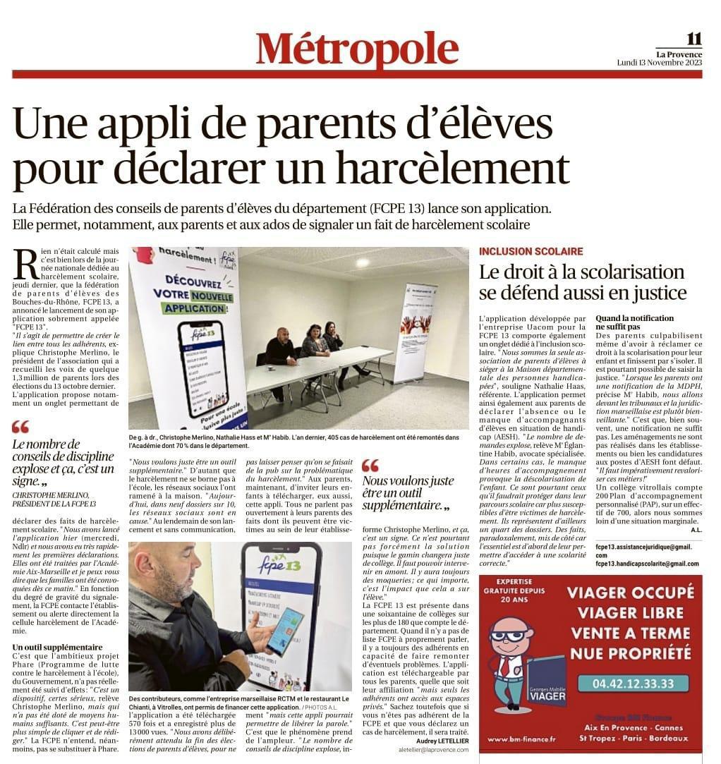 L'application FCPE13 téléchargée plus de 1900 fois et plus de 80000 vues!
