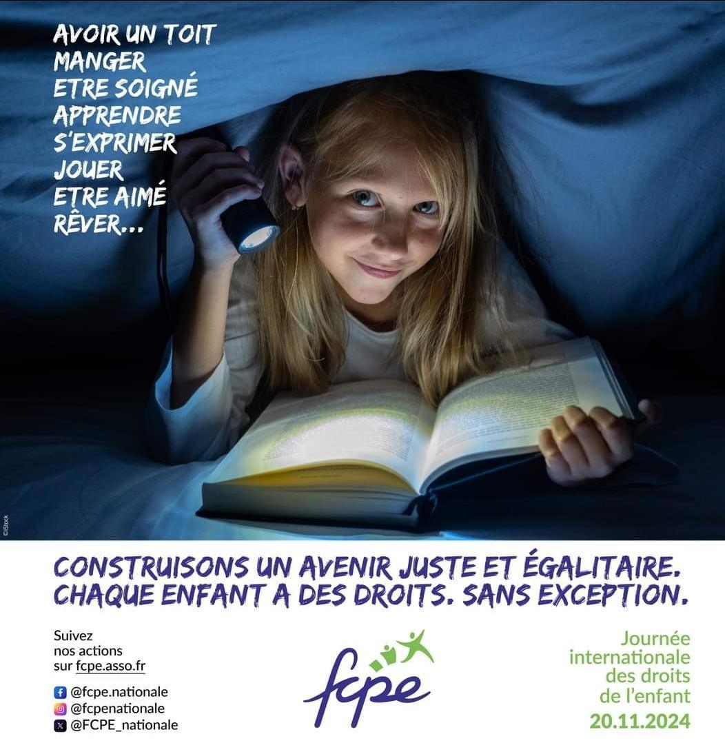 Journée des droits de l'enfant : le communiqué de la fcpe 