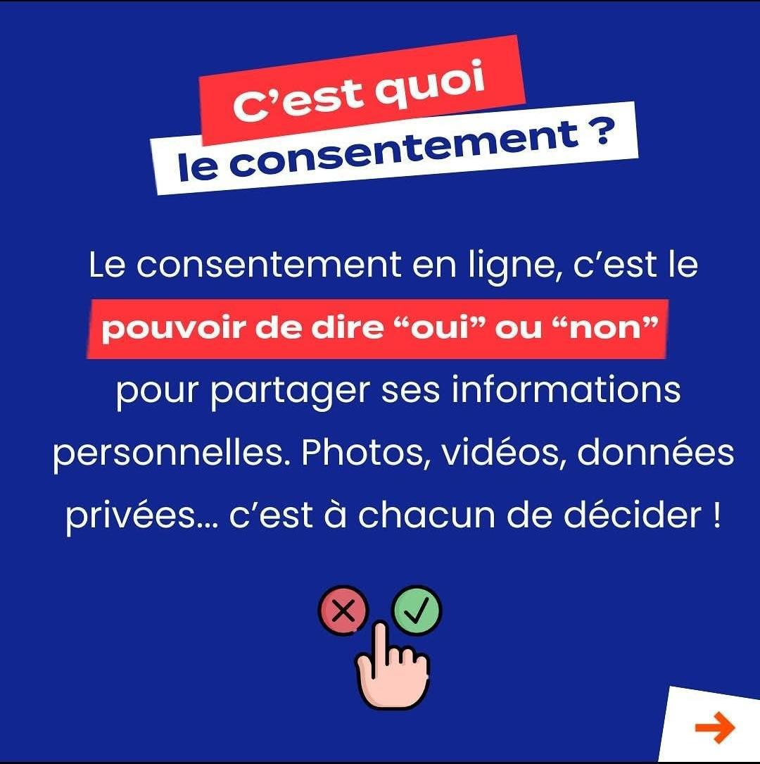 🤝Sensibiliser les enfants le plus tôt possible au consentement c’est leur donner les clés pour mieux vivre leurs échanges en ligne, apprendre à se protéger et prévenir le cyberharcèlement. 