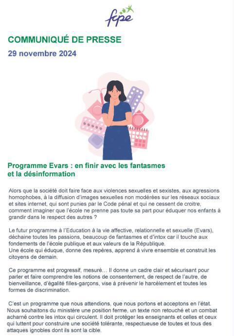 Programme Evars : en finir avec les fantasmes et la désinformation