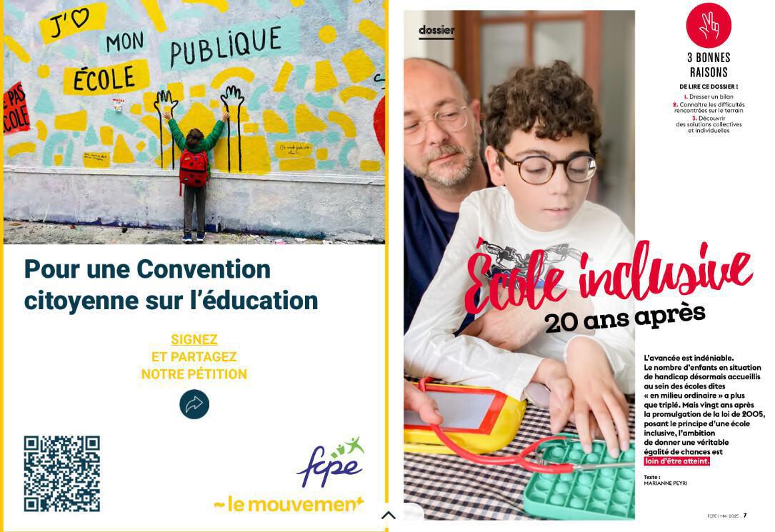 Ecole pour tous: la FCPE vous invite à lire la revue des parents