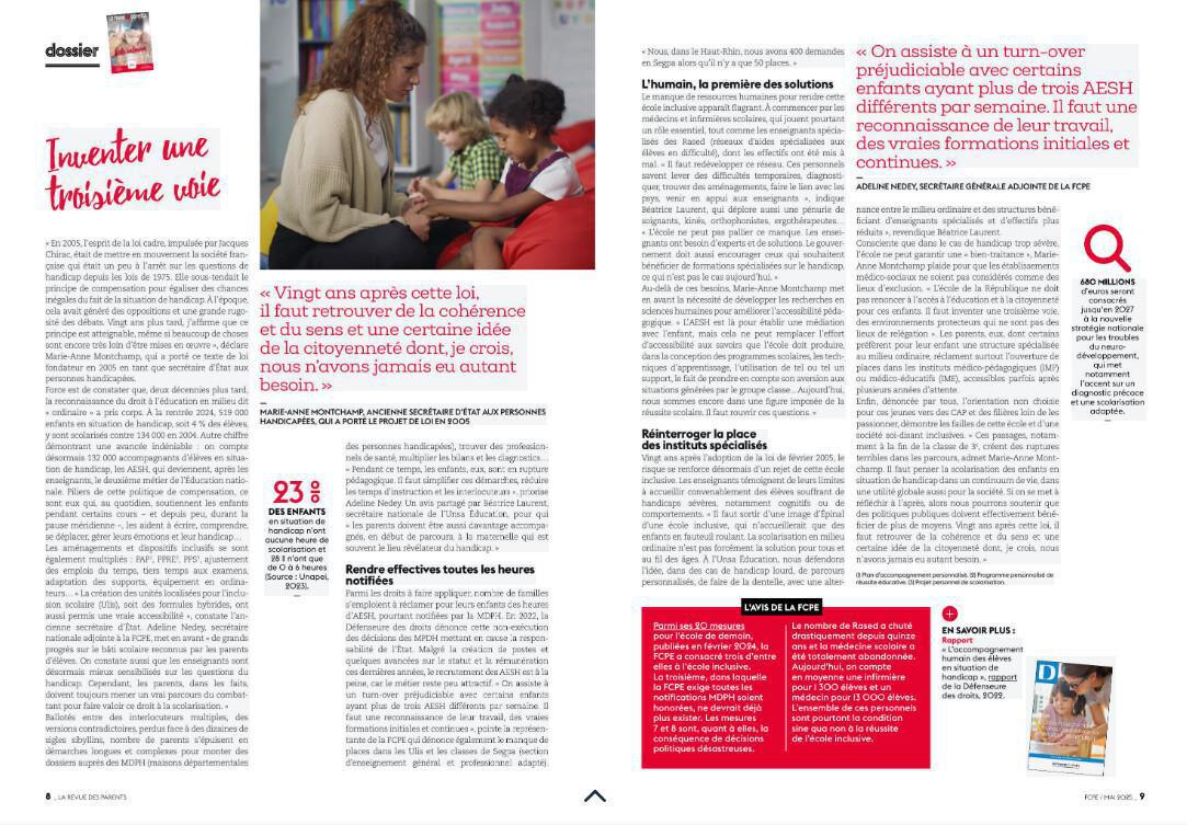 Ecole pour tous: la FCPE vous invite à lire la revue des parents