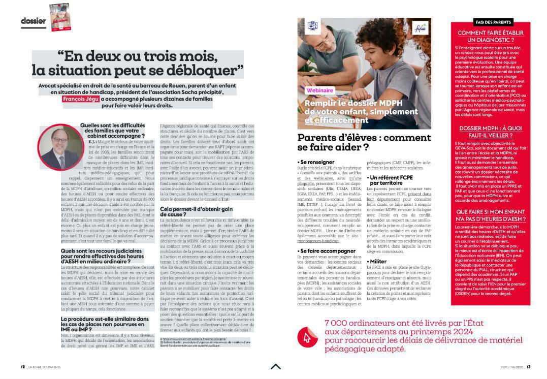 Ecole pour tous: la FCPE vous invite à lire la revue des parents