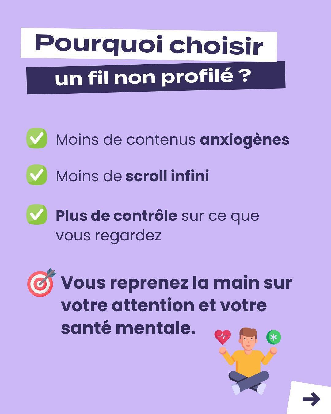 Vous saviez que vos enfants peuvent accéder à un fil SANS algorithme sur leurs réseaux sociaux ? Et vous aussi d’ailleurs 😏