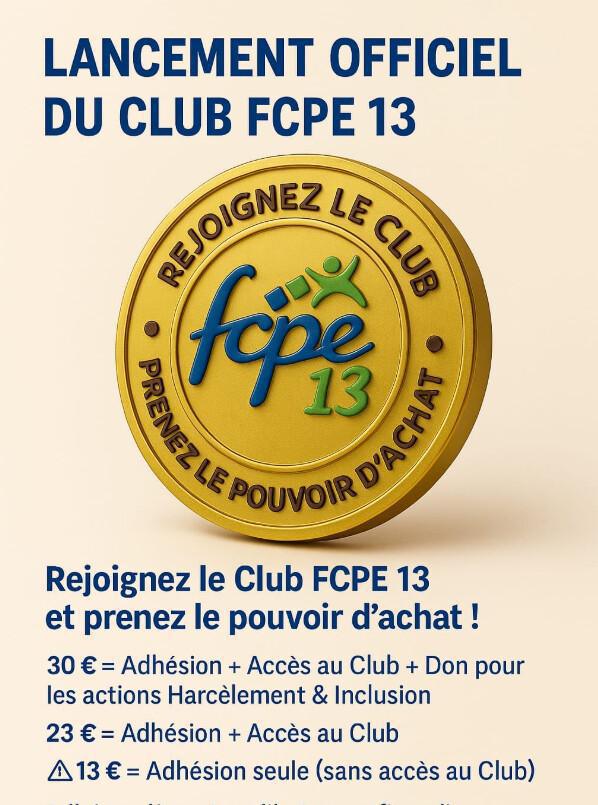 J'ai adhéré à 13 euros et je souhaite profiter du club fcpe13, ce n'est pas trop tard!