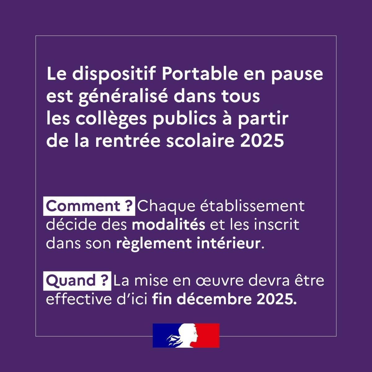 Portable en pause à partir de la rentrée 2025 Portable en pause à partir de la rentrée 2025