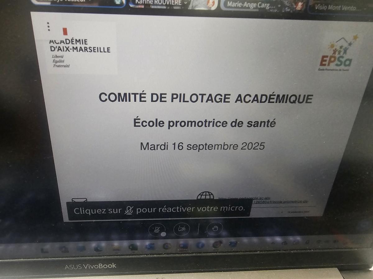 La FCPE13 participe au COPIL Académique sur l'école promotrice de santé 