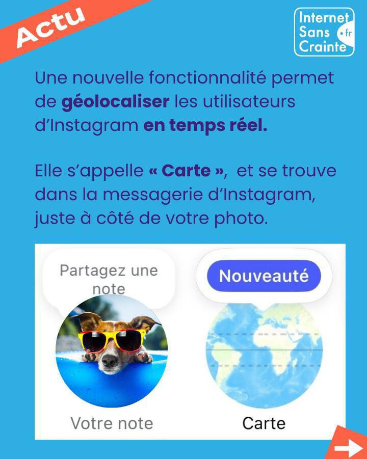 Une carte pour se géolocaliser sur Instagram, vous êtes au courant? 