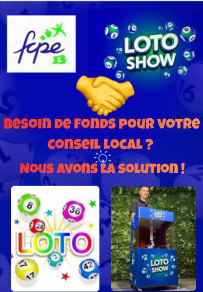La FCPE13 et LOTO SHOW partenaires exclusifs!