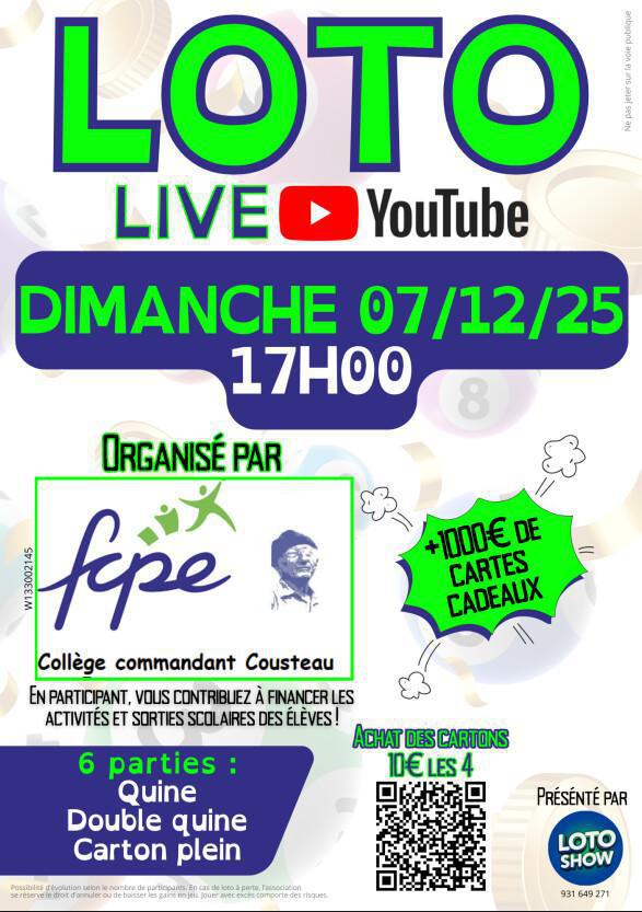 La FCPE13 et LOTO SHOW partenaires exclusifs!