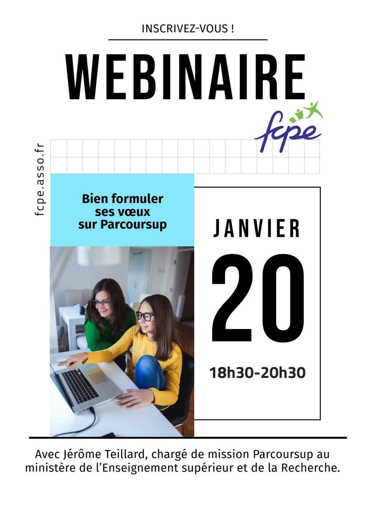 Webinaire parcoursup ce soir! inscrivez vous