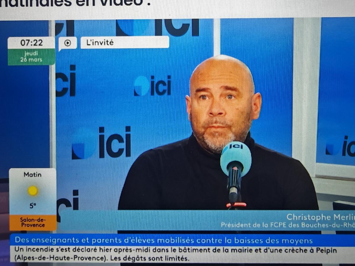 Fermetures de classes: l'intervention fcpe13 dans ici Provence et la carte des fermetures 