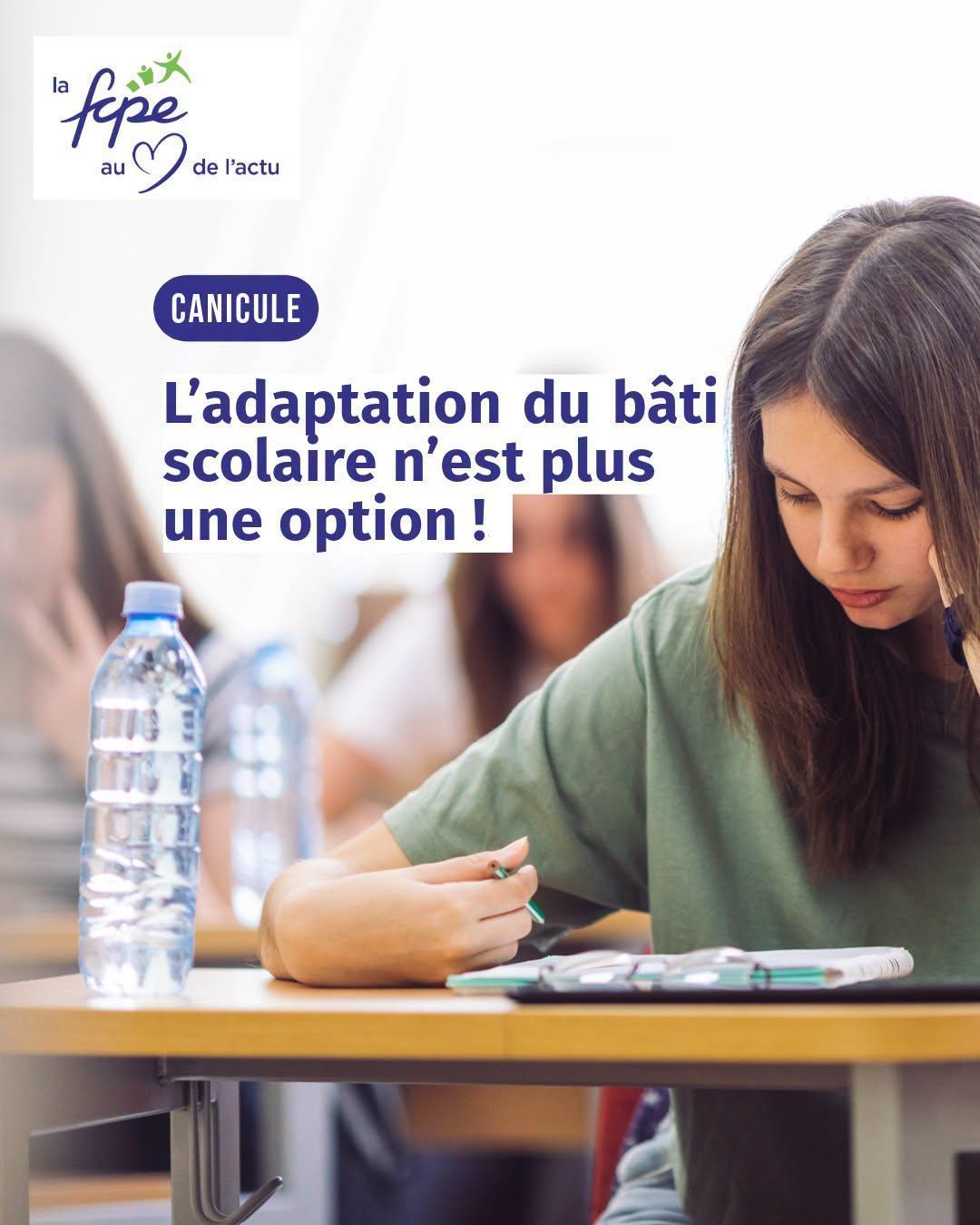 Canicule: une seule option, la révision du bâti scolaire!