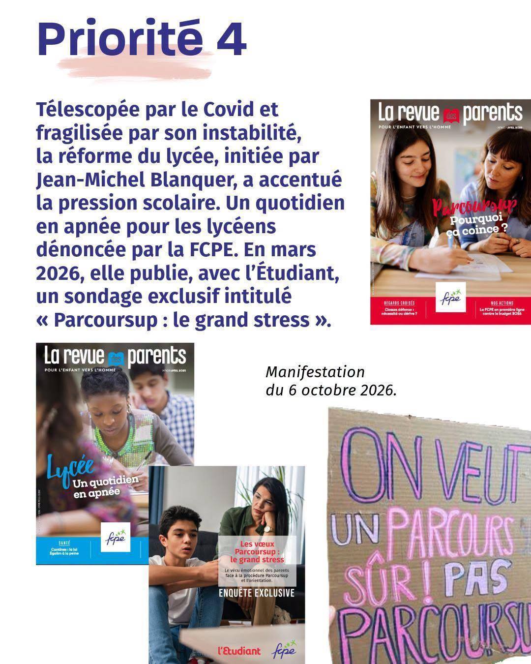 mobilisation lycéenne: la FCPE13 sera une nouvelle fois à leurs côtés.
