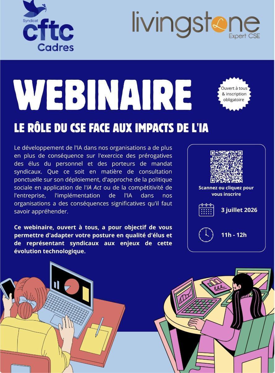 CSE et intelligence artificielle : un webinaire pour armer les élus face aux défis du numérique