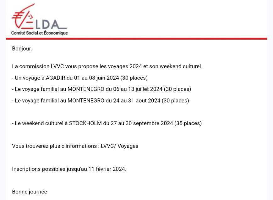 Voyages CSE 2024