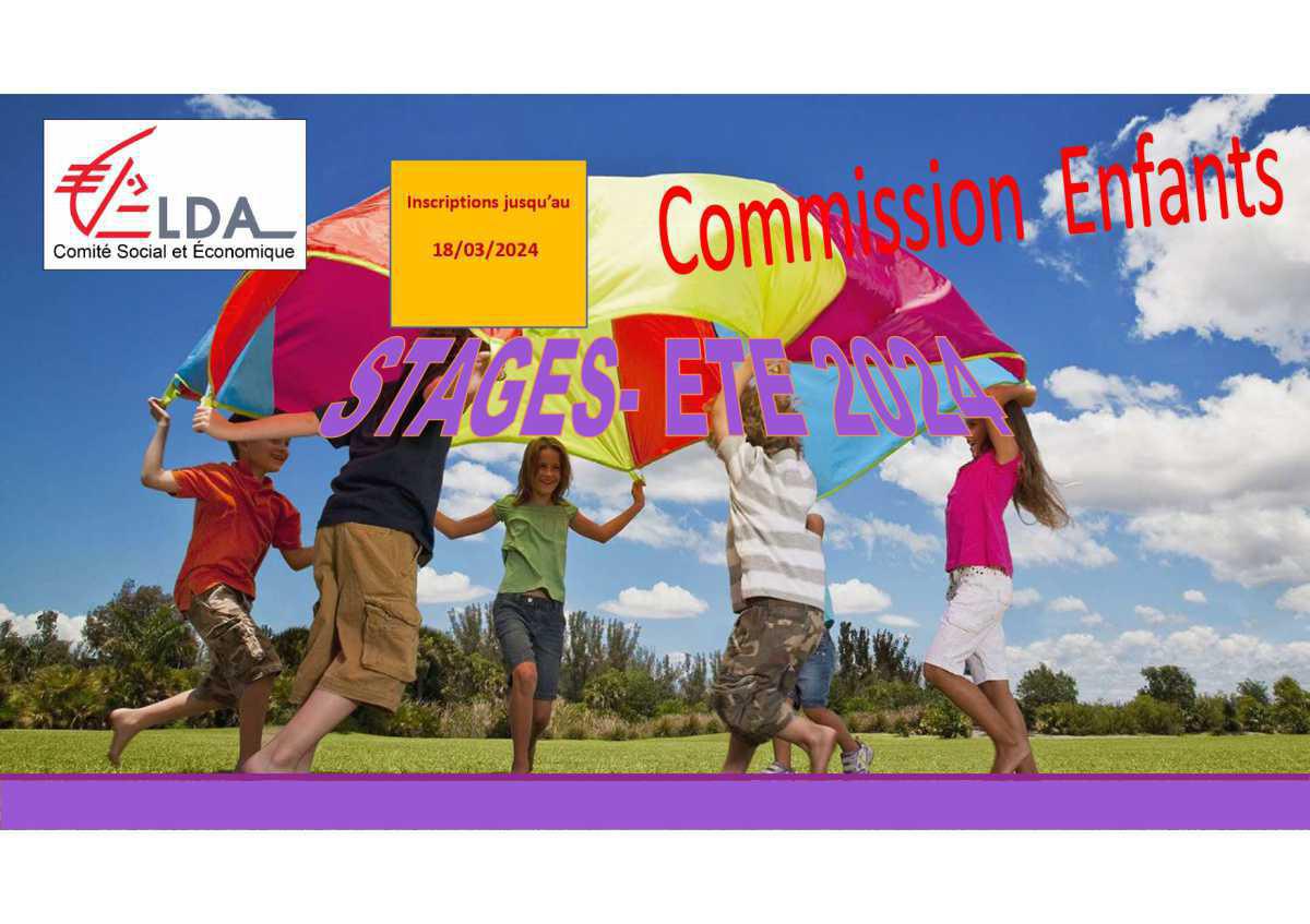 Stages enfants été 2024