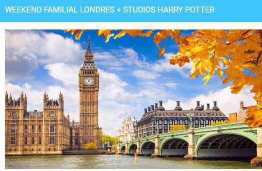 Week-end familial à Londres + studios Harry Potter