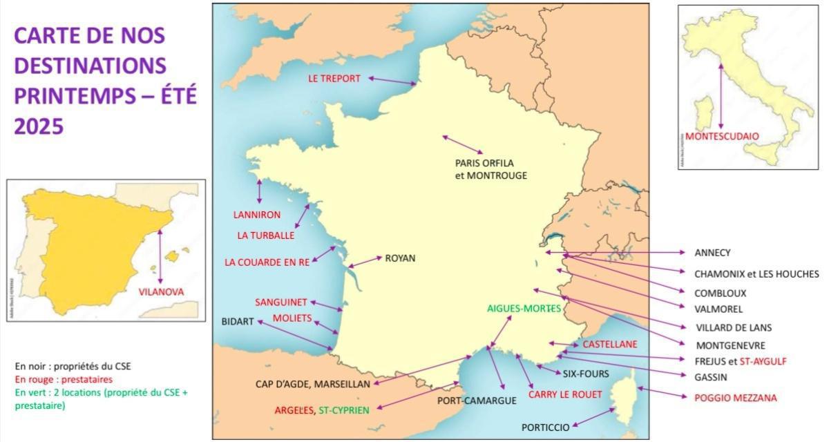 Réservations locations de vacances été 2025