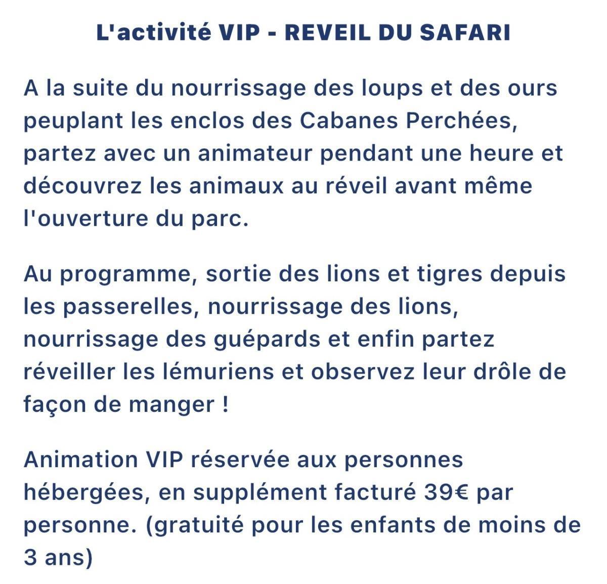 WEEKEND - Les nuits safari PEAUGRES - spécial paques