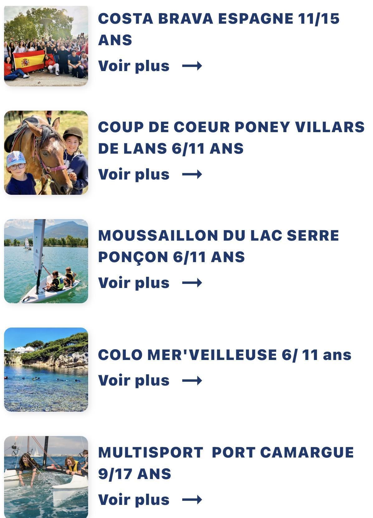 STAGES ENFANTS ETE 2026