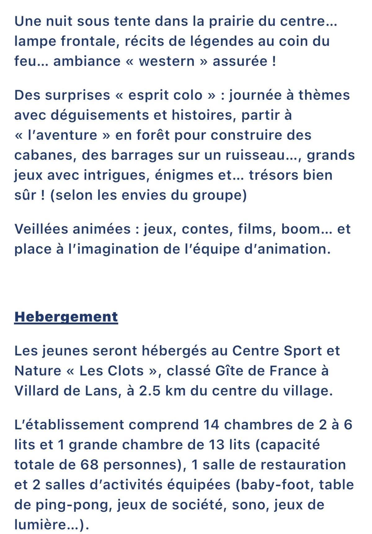 STAGES ENFANTS ETE 2026