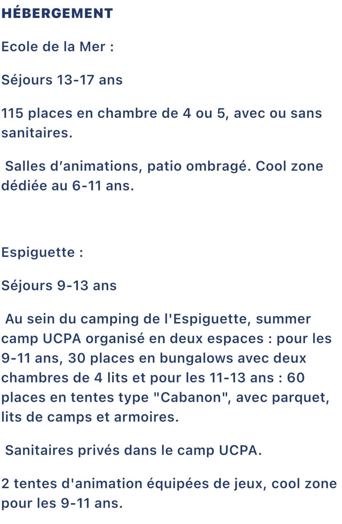 STAGES ENFANTS ETE 2026