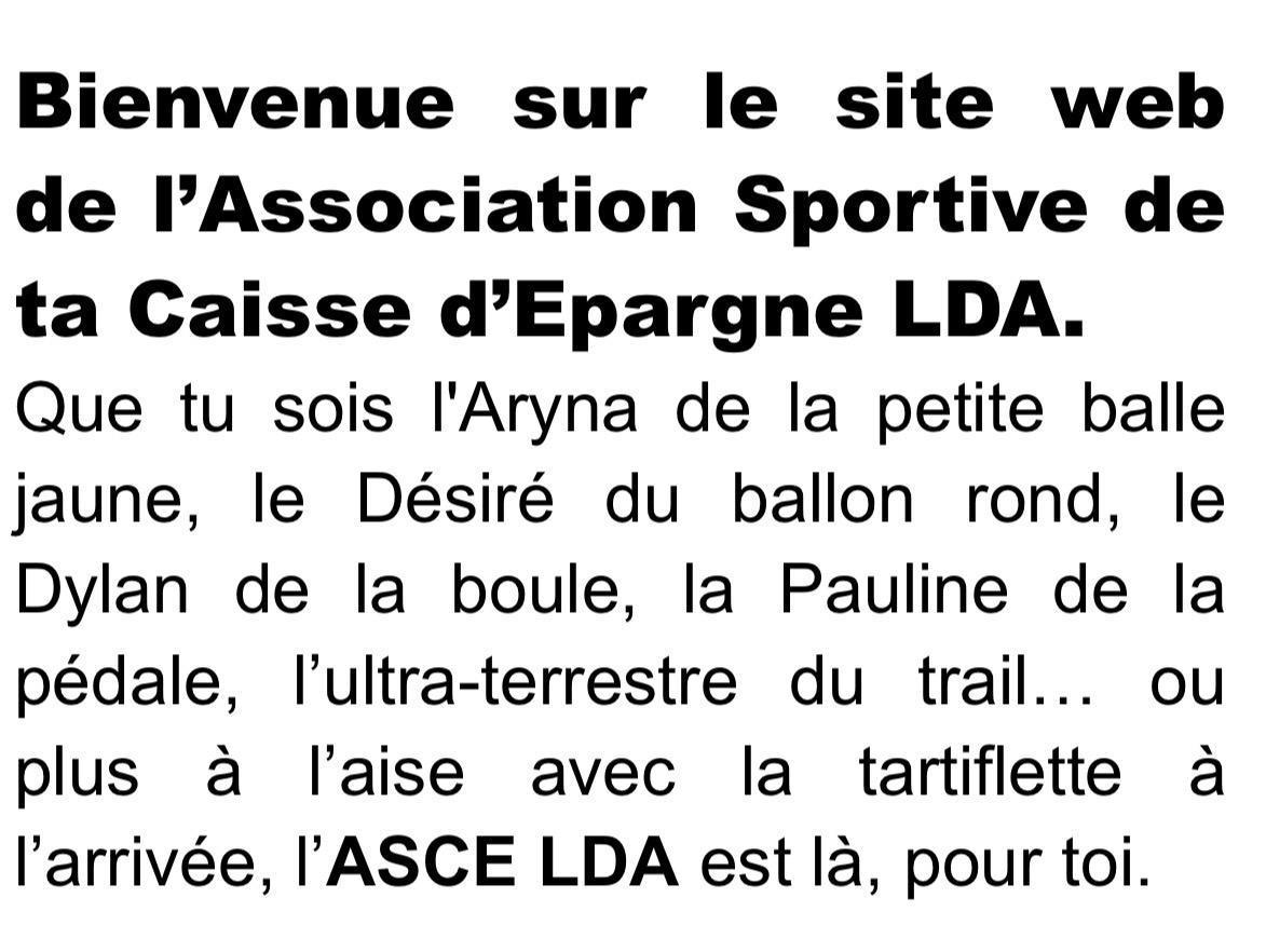 Association Sportive de la CELDA avec agenda 2026