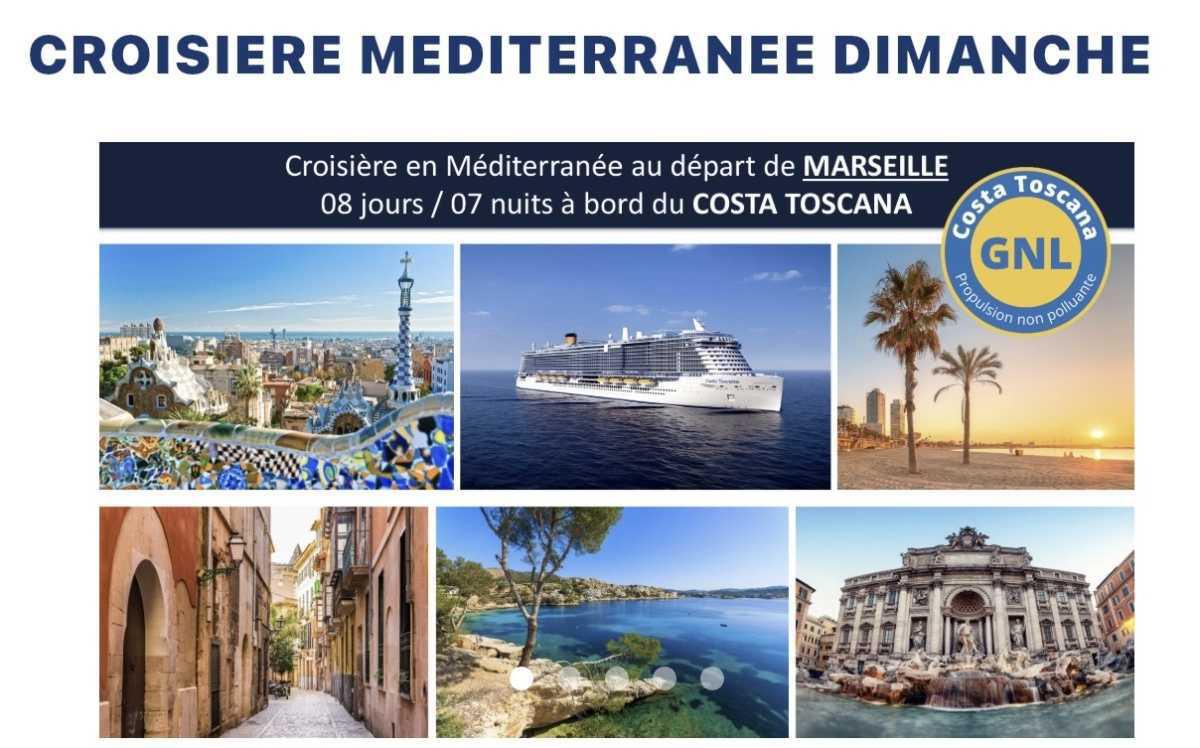 2 CROISIÈRES MÉDITERRANÉE : DÉPART SAMEDI OU DIMANCHE