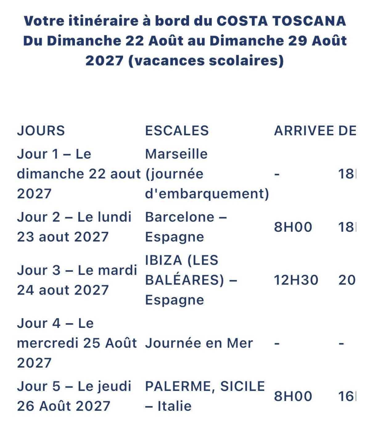 2 CROISIÈRES MÉDITERRANÉE : DÉPART SAMEDI OU DIMANCHE