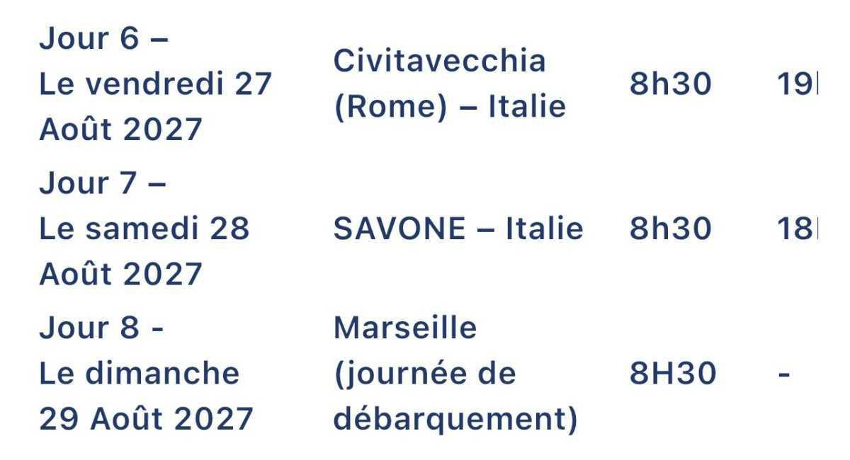 2 CROISIÈRES MÉDITERRANÉE : DÉPART SAMEDI OU DIMANCHE