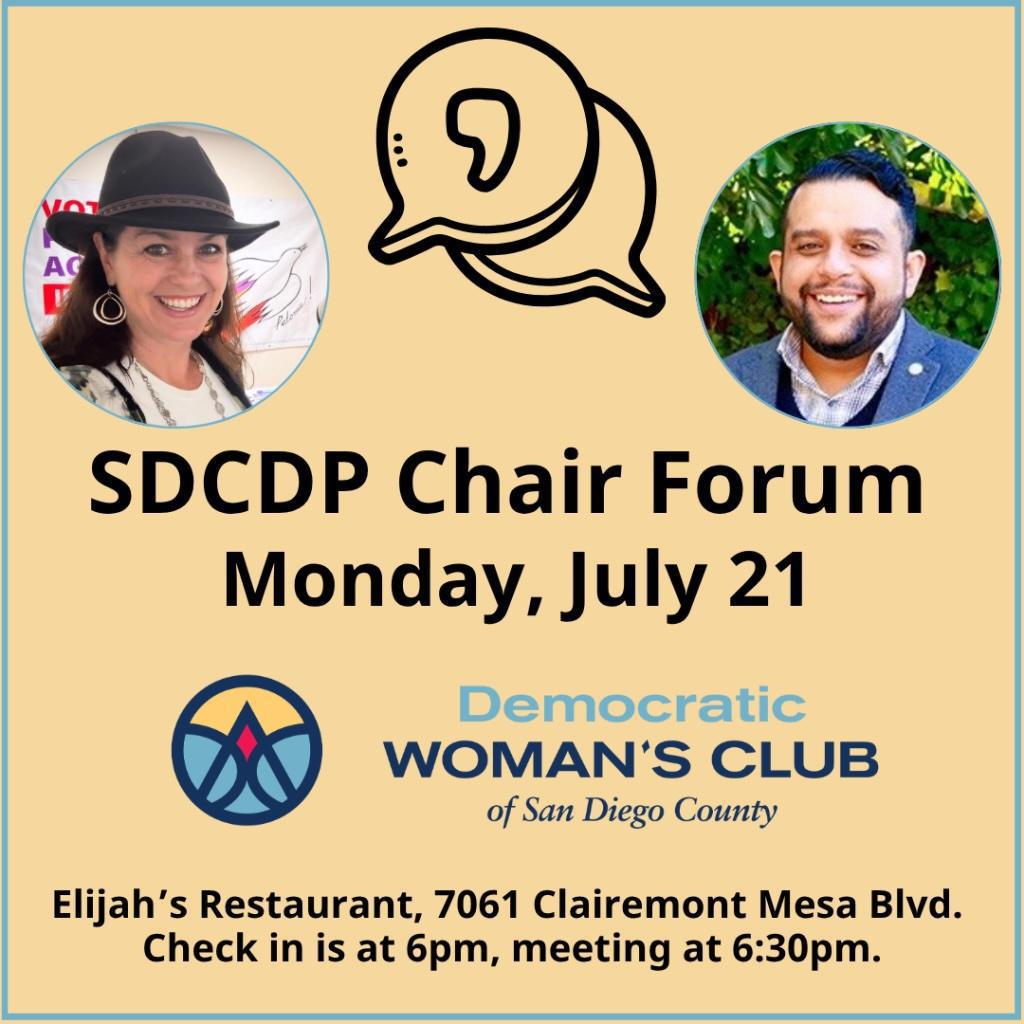 July 21 — Meeting & Candidate Forum July 21 — Meeting & Candidate Forum