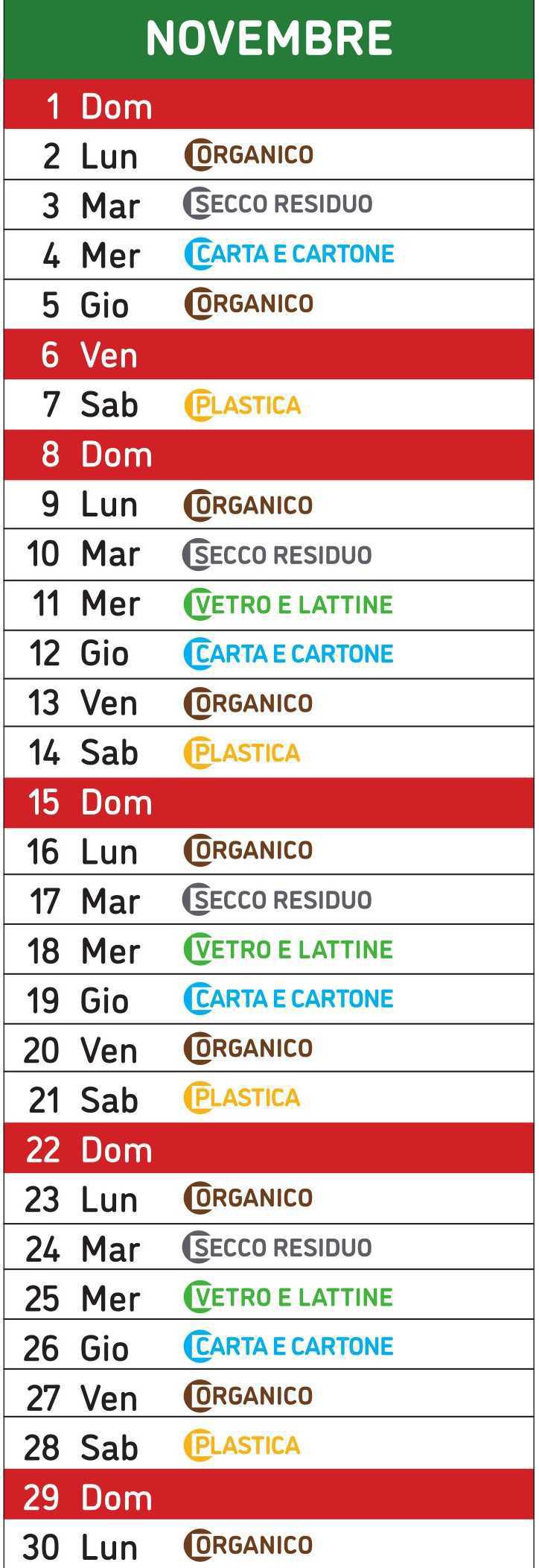 Calendario