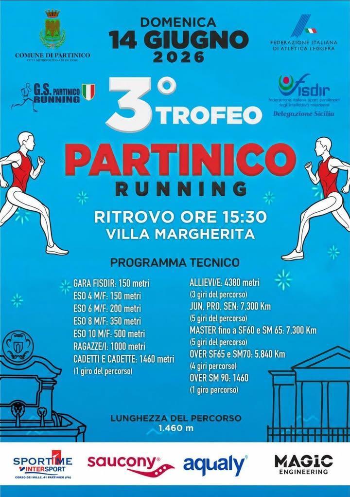 3° Trofeo Partinico Running (inizio ore 15:30)