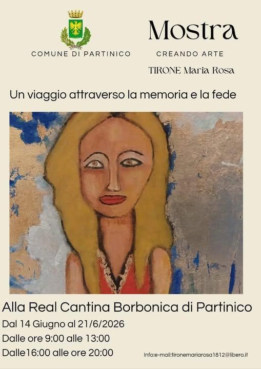 Mostra “Creando Arte” di Maria Rosa Tirone, dal titolo “Un viaggio attraverso la memoria e la fede" Mostra “Creando Arte” di Maria Rosa Tirone, dal titolo “Un viaggio attraverso la memoria e la fede"