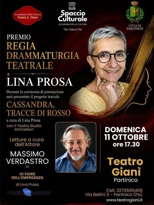 Premio Regia Drammaturgia Teatrale a Lina Prosa(inizio ore 17.30)