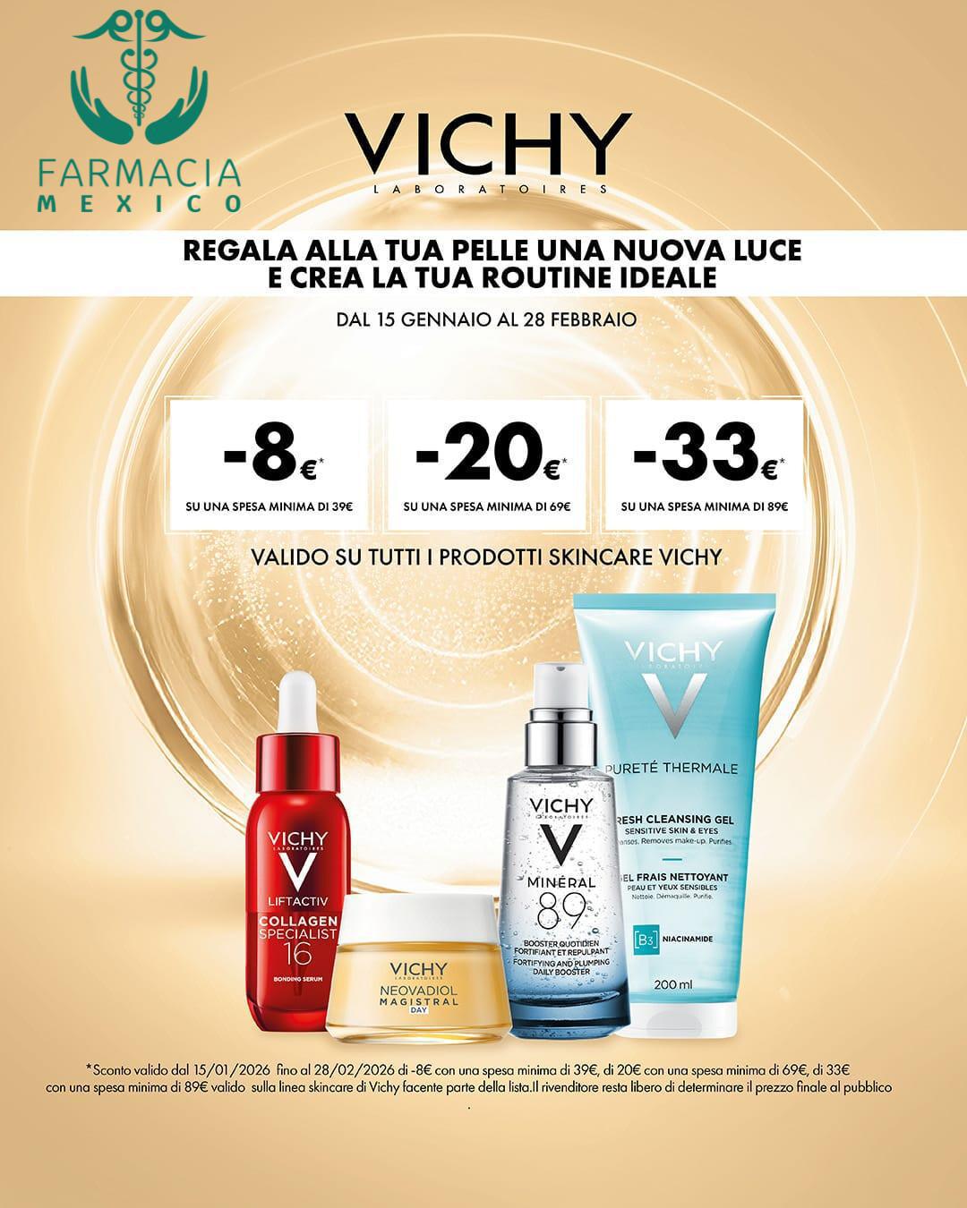 FINO A 33€ DI SCONTO SULLA LINEA SKINCARE e makeup VICHY ✨