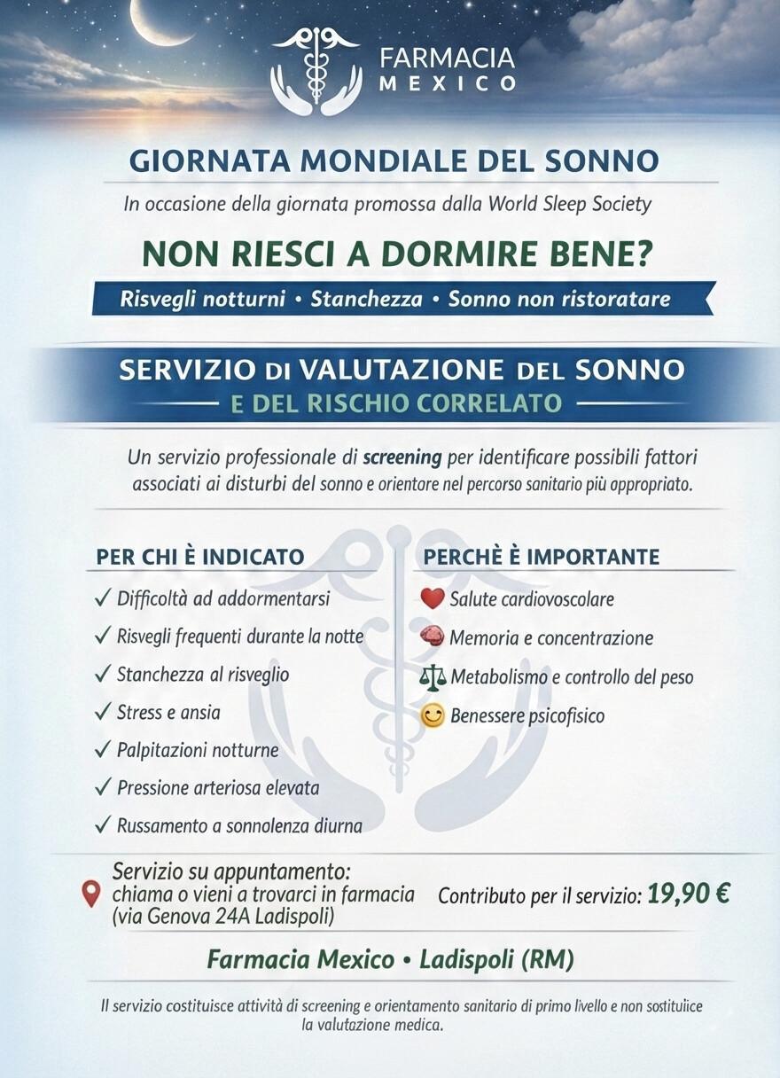 Screening prevenzione del sonno Screening prevenzione del sonno