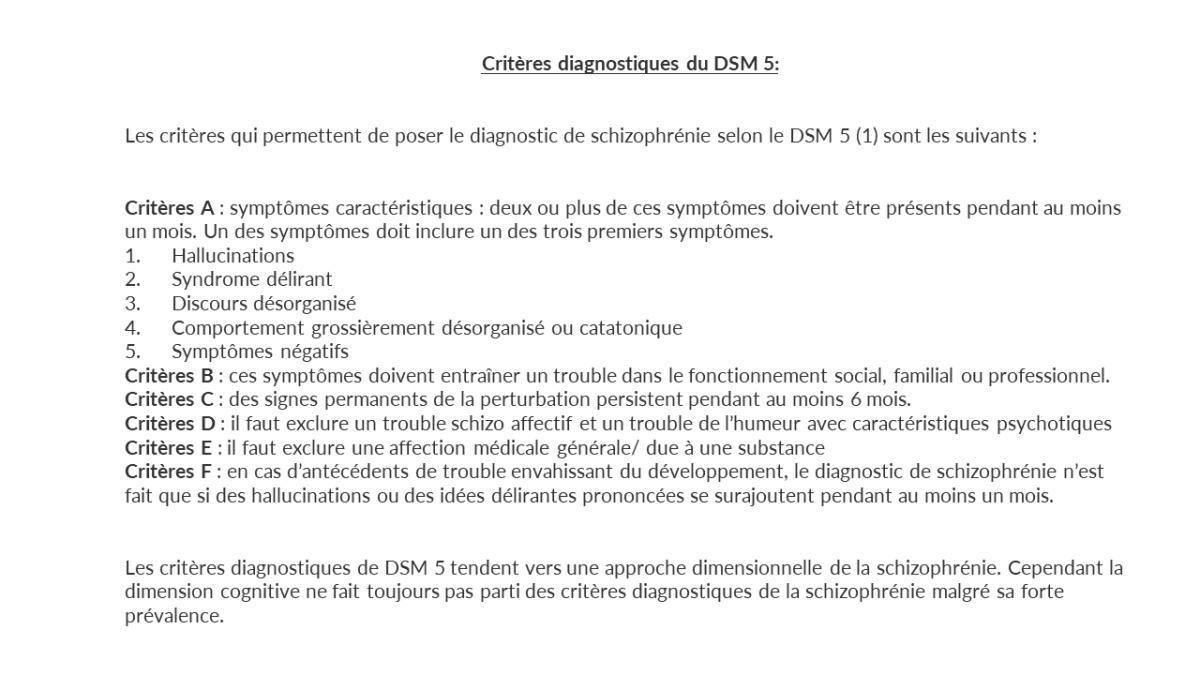Comment fait-on le diagnostic de schizophrénie ? Comment fait-on le diagnostic de schizophrénie ?