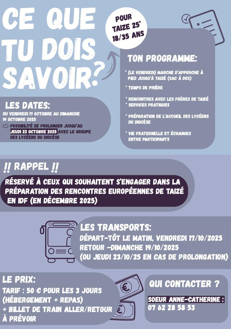TAIZE marche des jeunes 18/35 ans