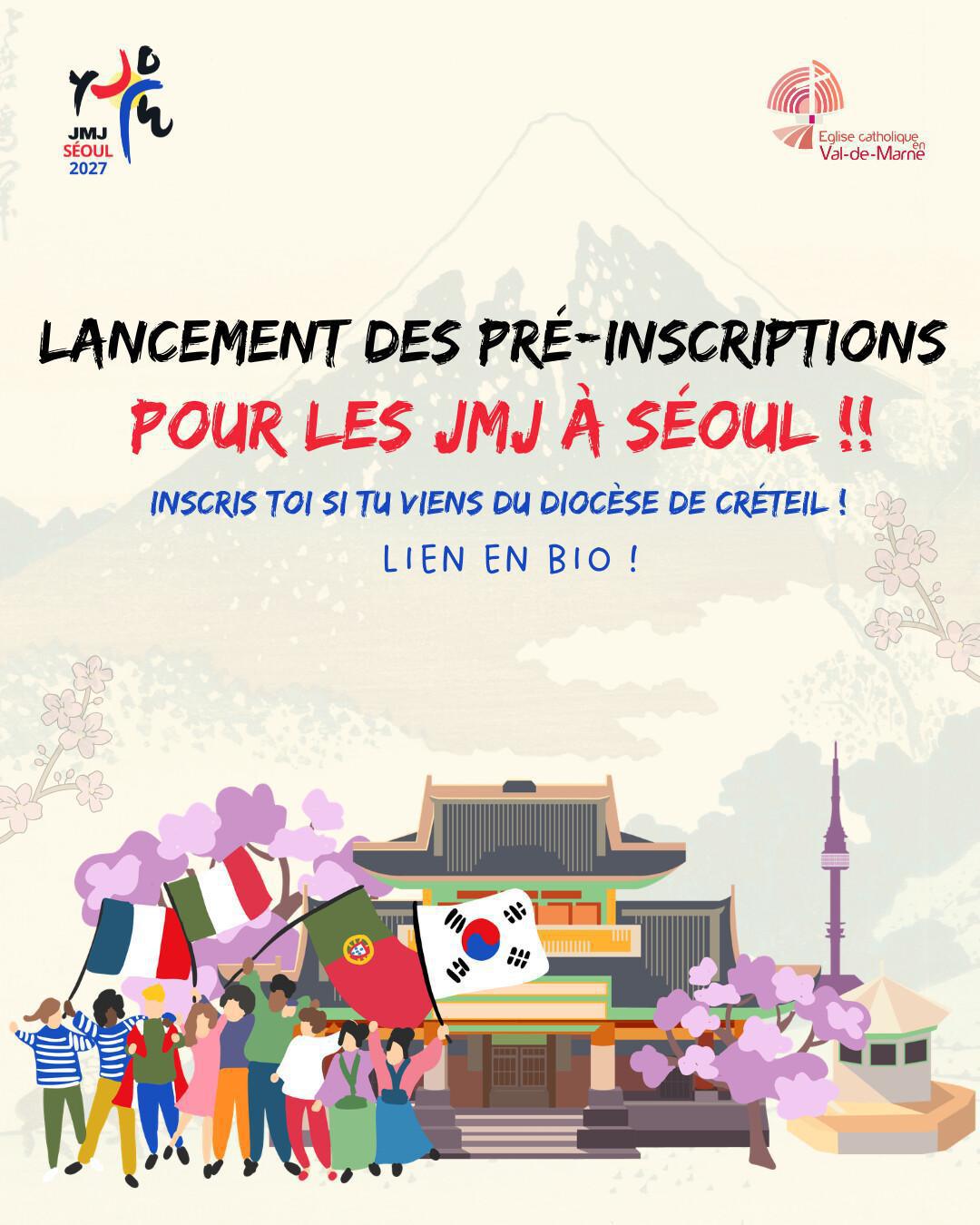 Pré-inscriptions pour les JMJ à Séoul !