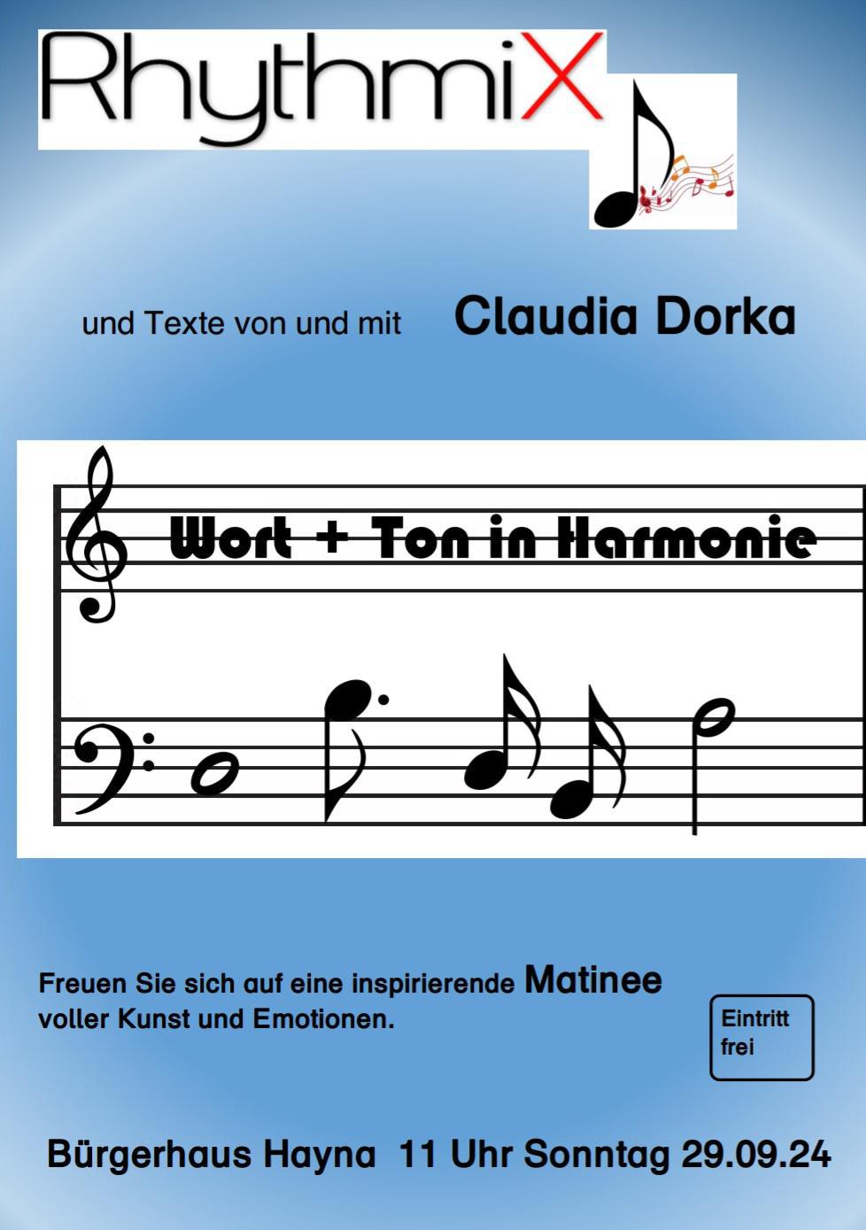 Rhythmix & Claudia Dorka "Wort und Ton in Harmonie"