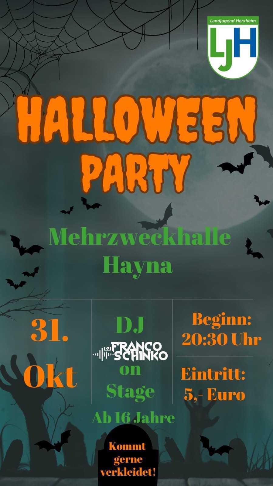 Spooky Scary Halloweenparty der Landjugend Herxheim! 👻