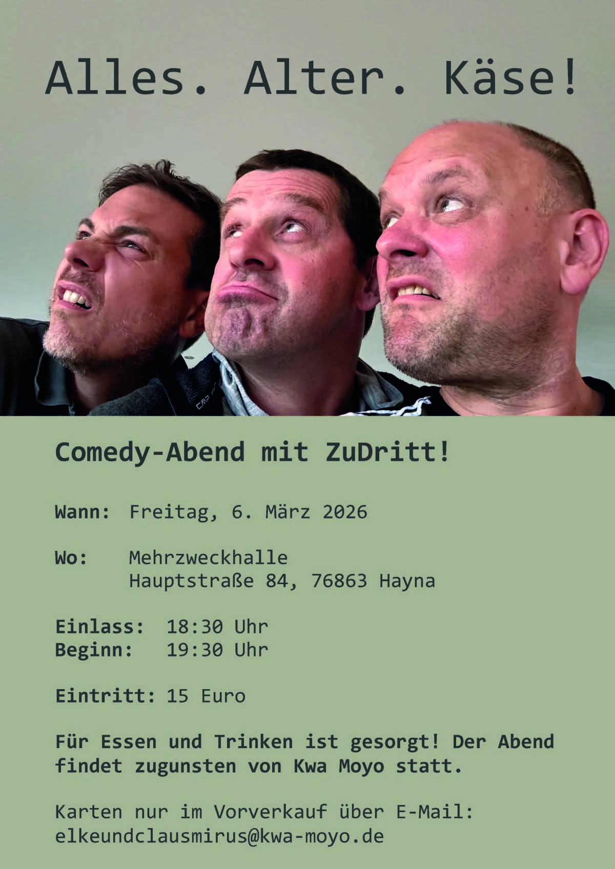 Alles. Alter. Käse! - Comedy-Abend mit ZuDritt