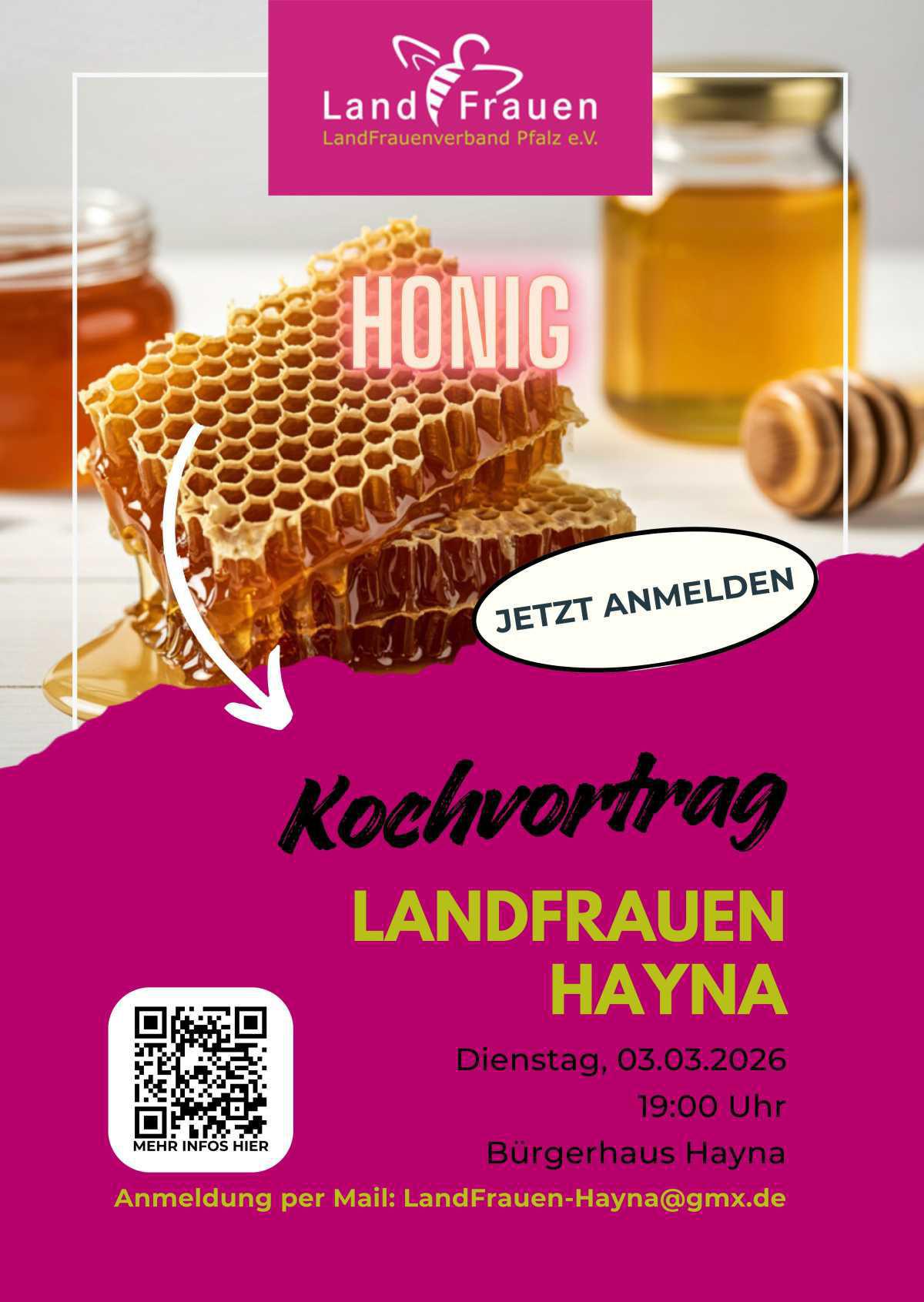 🍯🐝 Kochvortrag: Honig – Mehr als nur süß