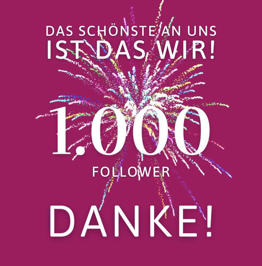 1.000 Follower bei Instagram 1.000 Follower bei Instagram