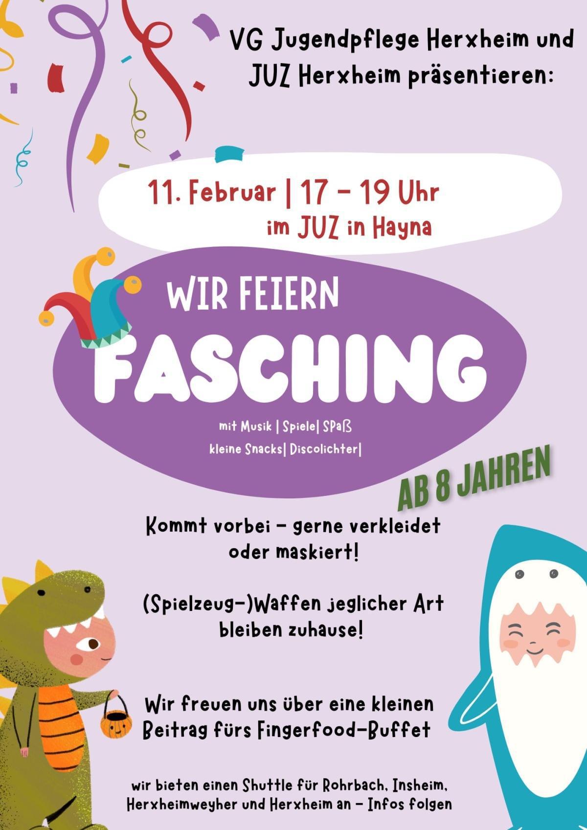 🥳 JUZ - Wir feiern Fasching (ab 8 Jahren)